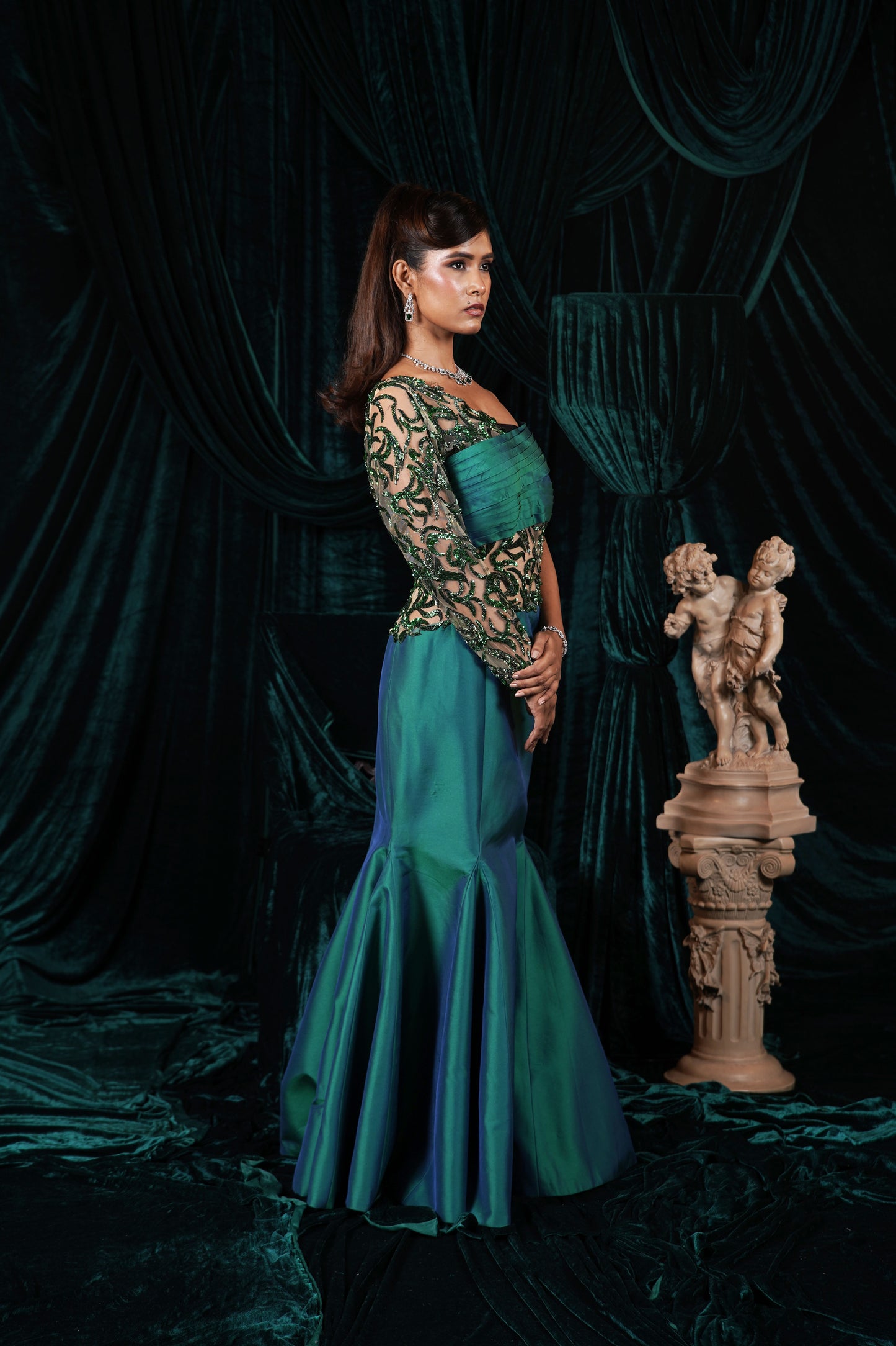 Mystic Mermaid Emerald Green Gown