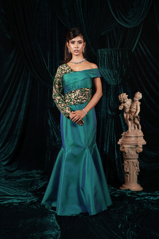 Mystic Mermaid Emerald Green Gown