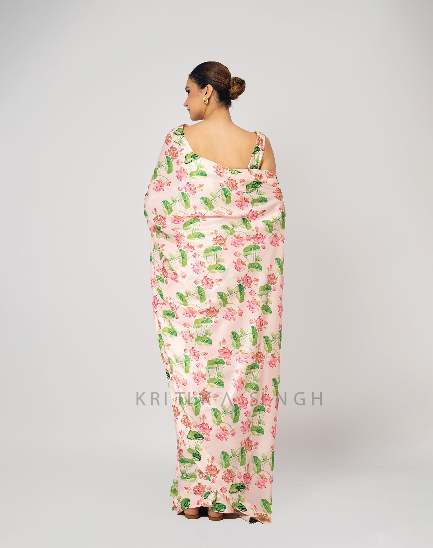 Valentine Dreams Blush Pink Hand Embroidered Saree